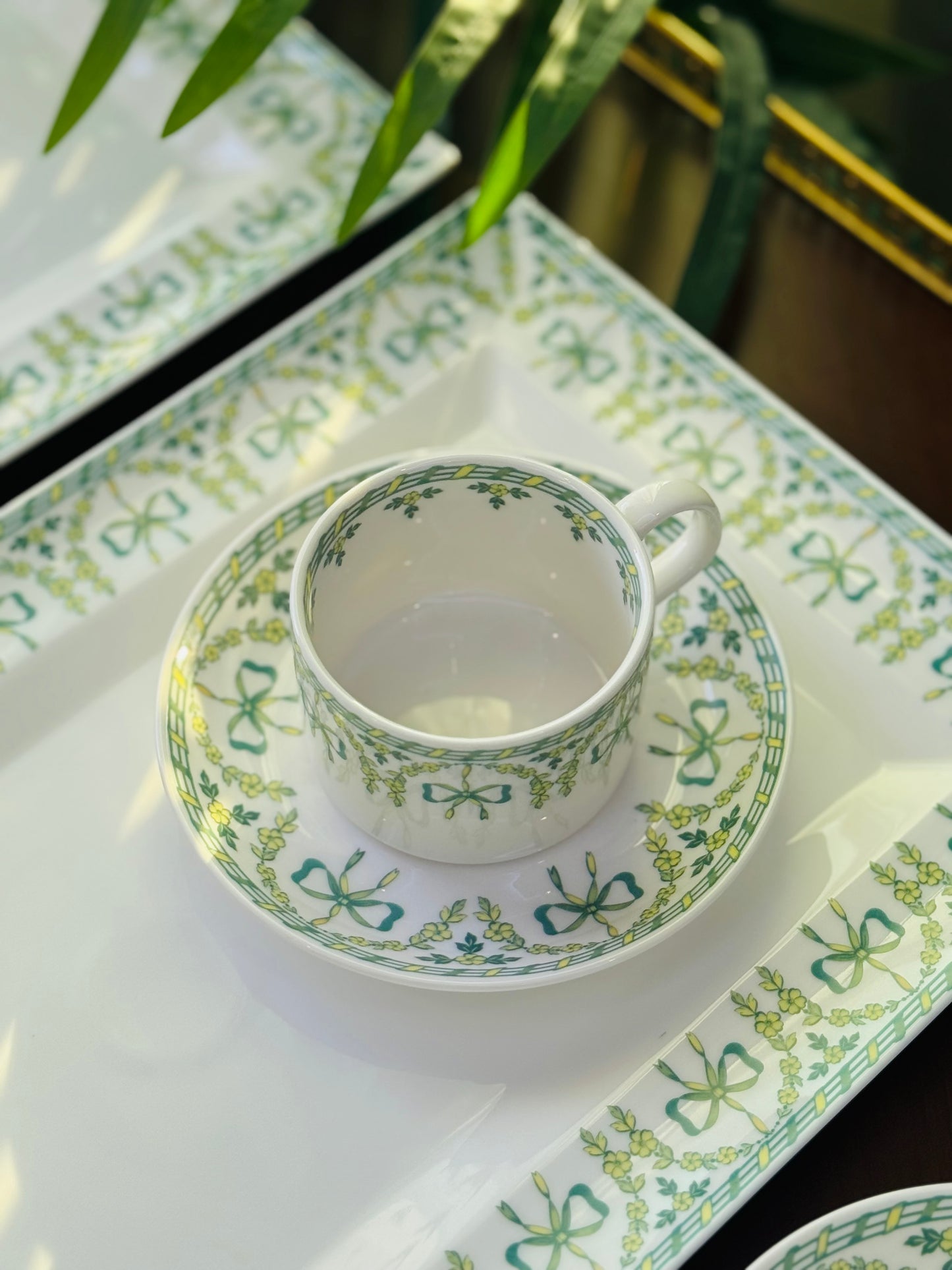 Green Bows & Flowers Set