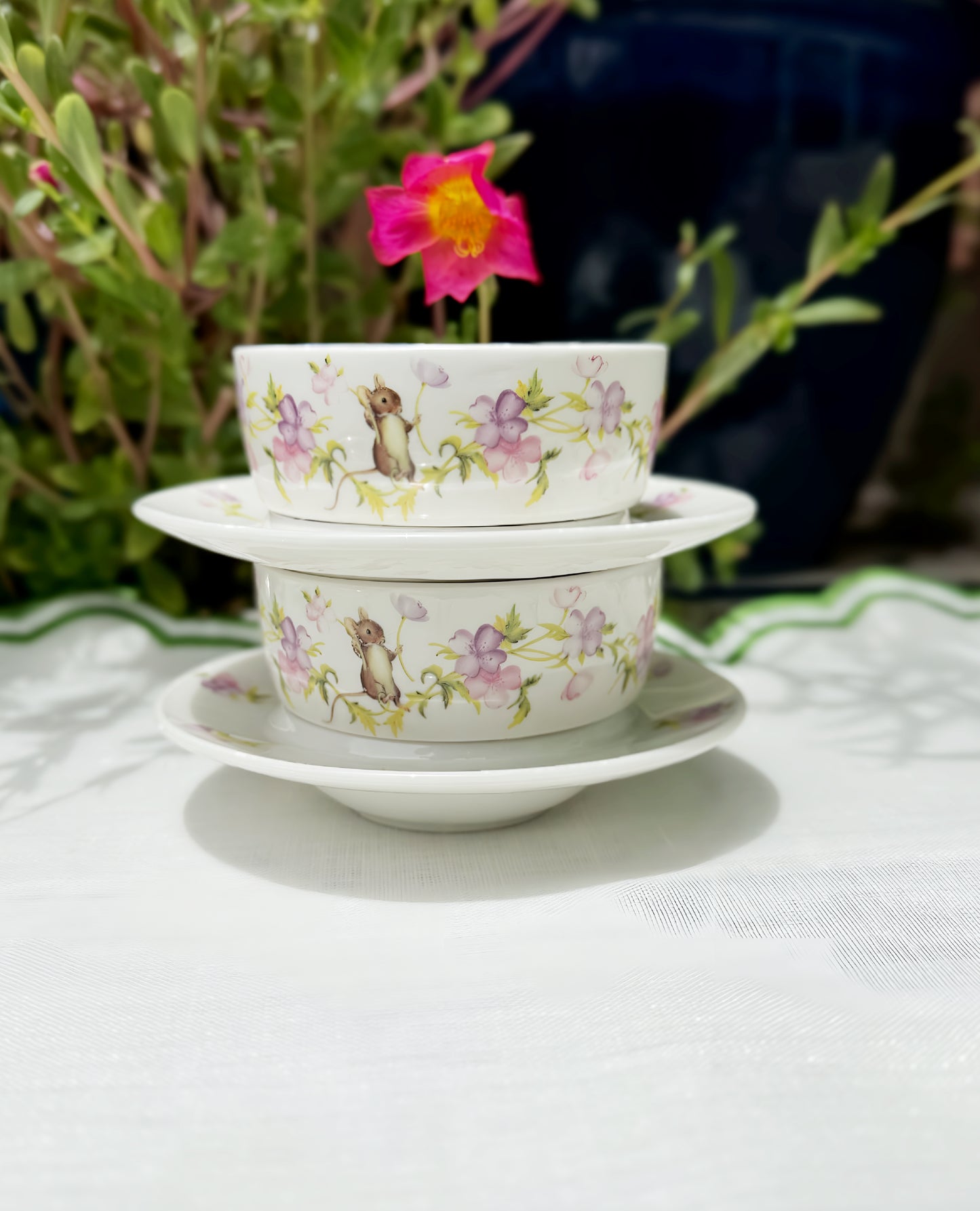 Blossom Mouse Half Set / Purple & Pink