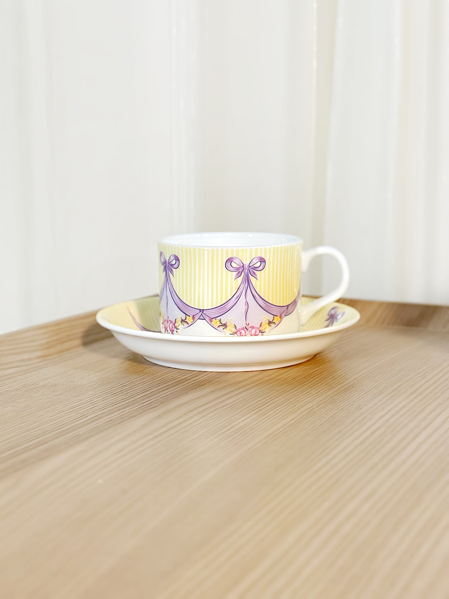 Château Floréal / Butter Yellow & Purple / Single Cup