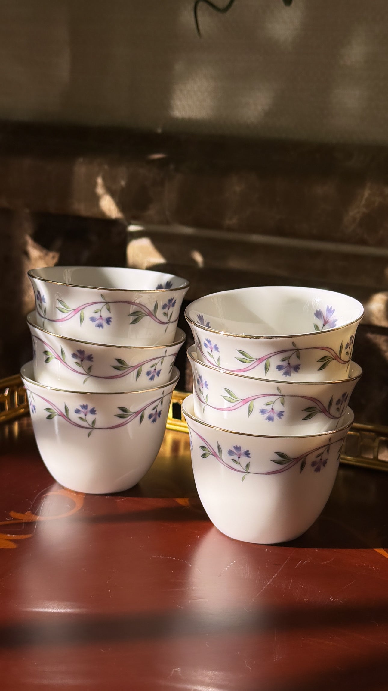 Flower with ribbon / half set