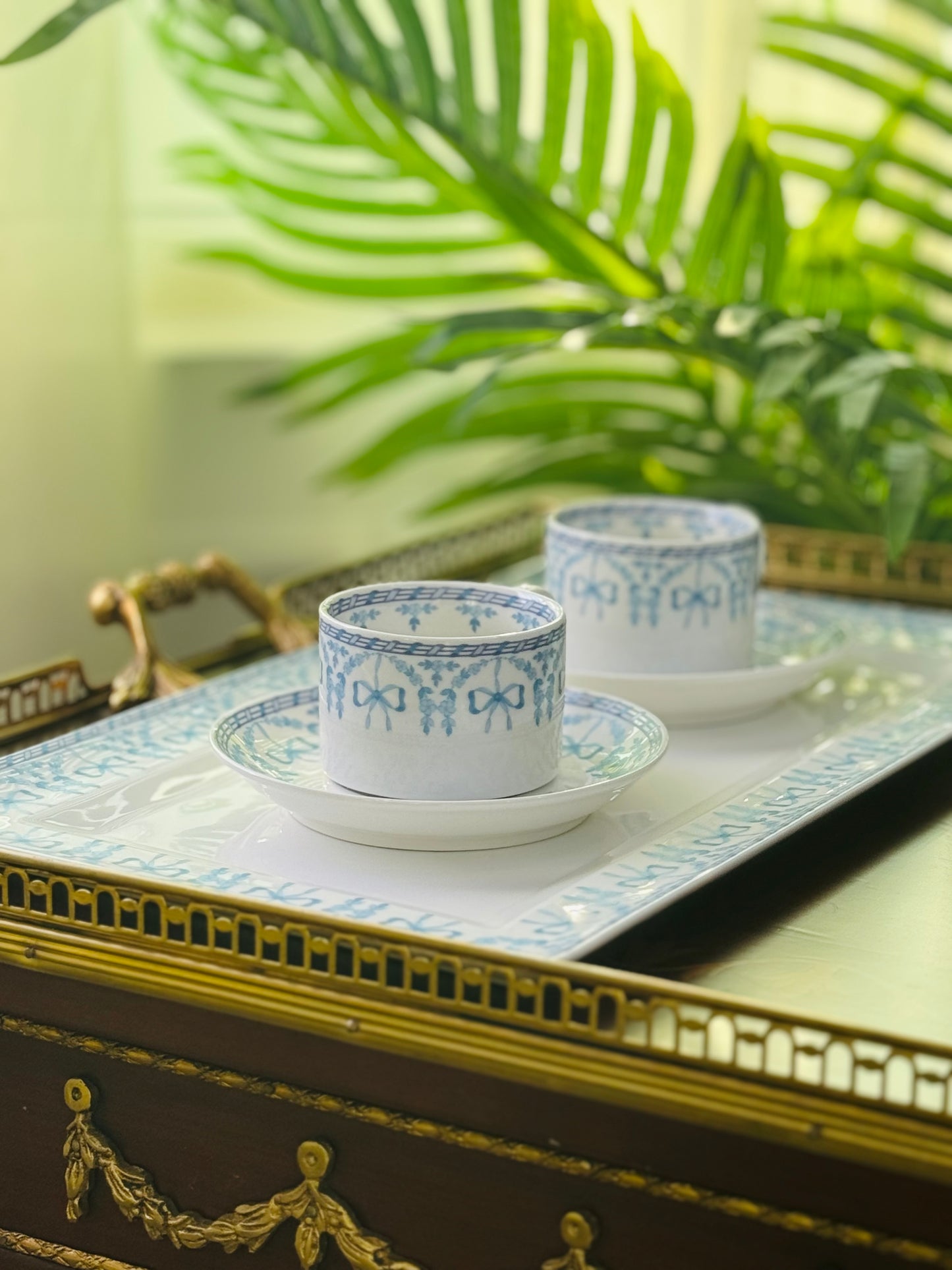 Blue Bows & Flowers Set