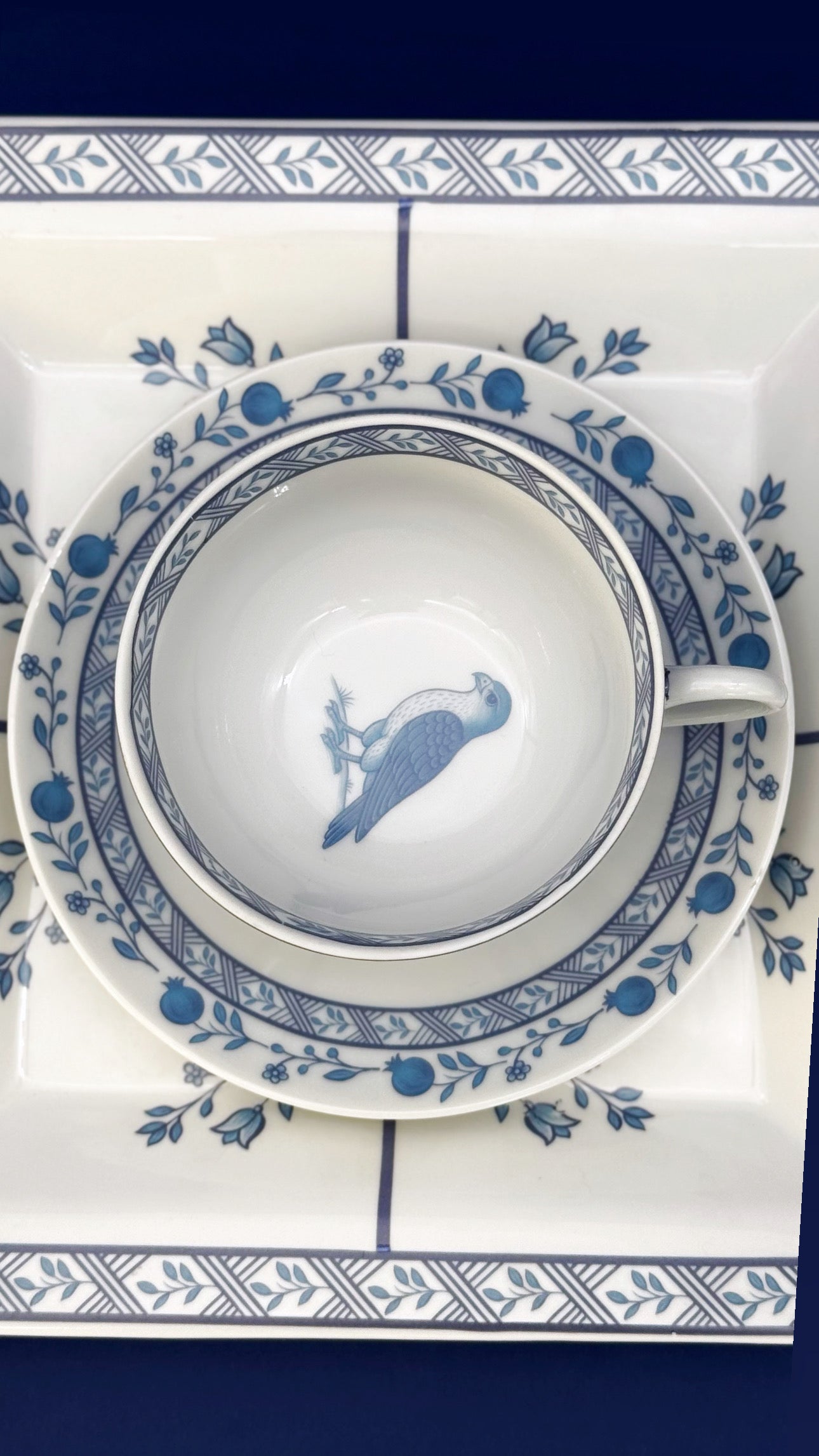 Blue China desert Cup