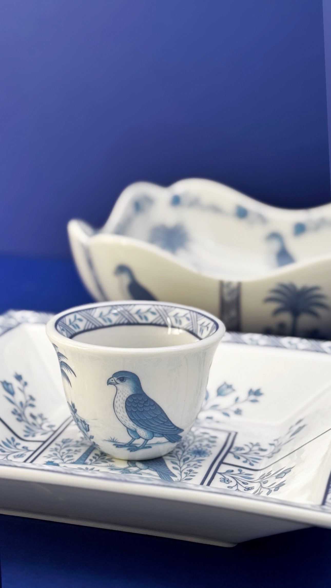 Blue China desserts Finjan