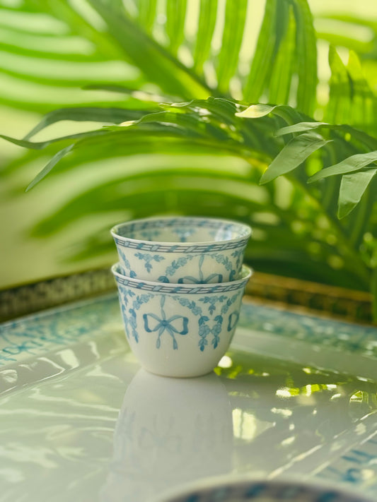 Blue Bows & Flowers Set