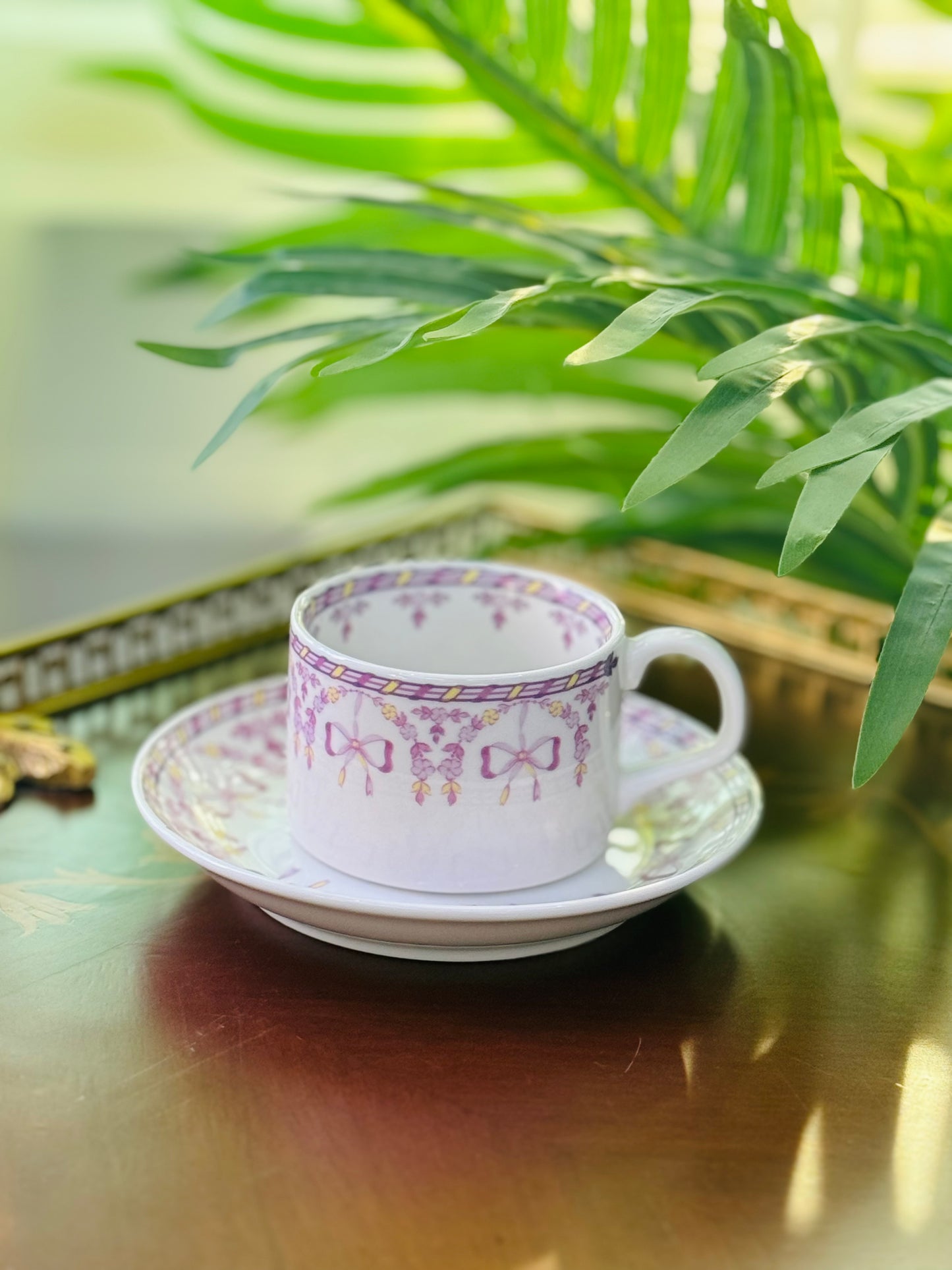 Single Purple Bows Cup