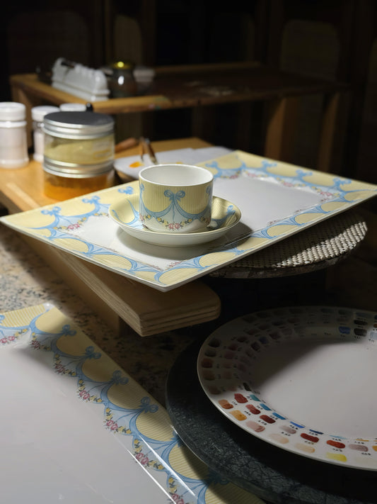 Château Floréal / Butter Yellow & Blue Set