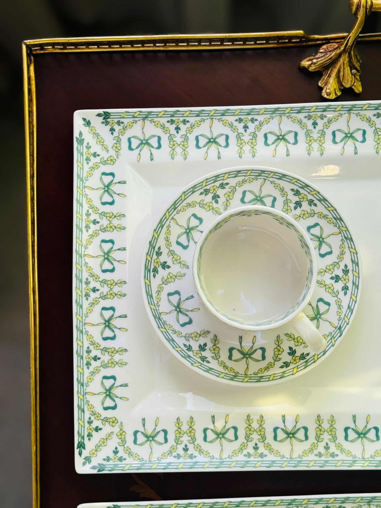 Green Bows & Flowers Set