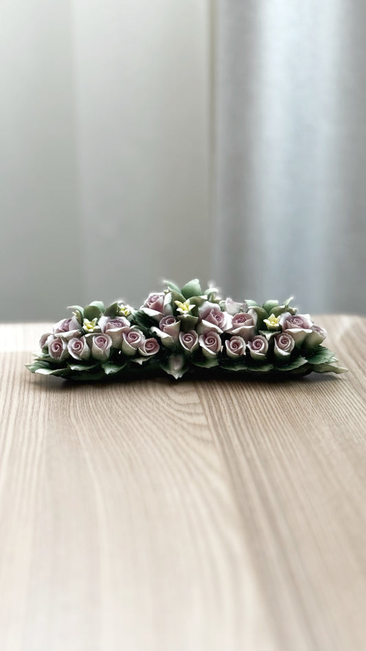 Flowers candle holder / decoration ( 3 candles )