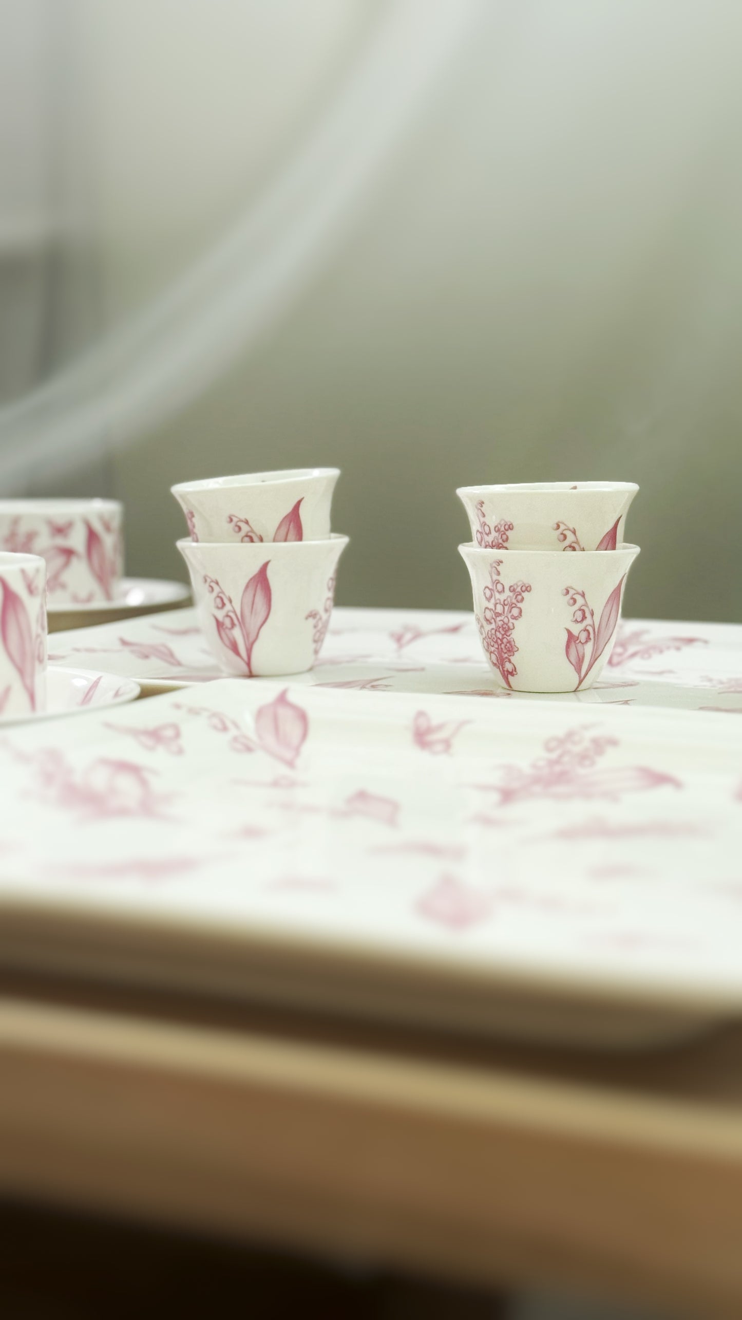 Pink lily of the valley set