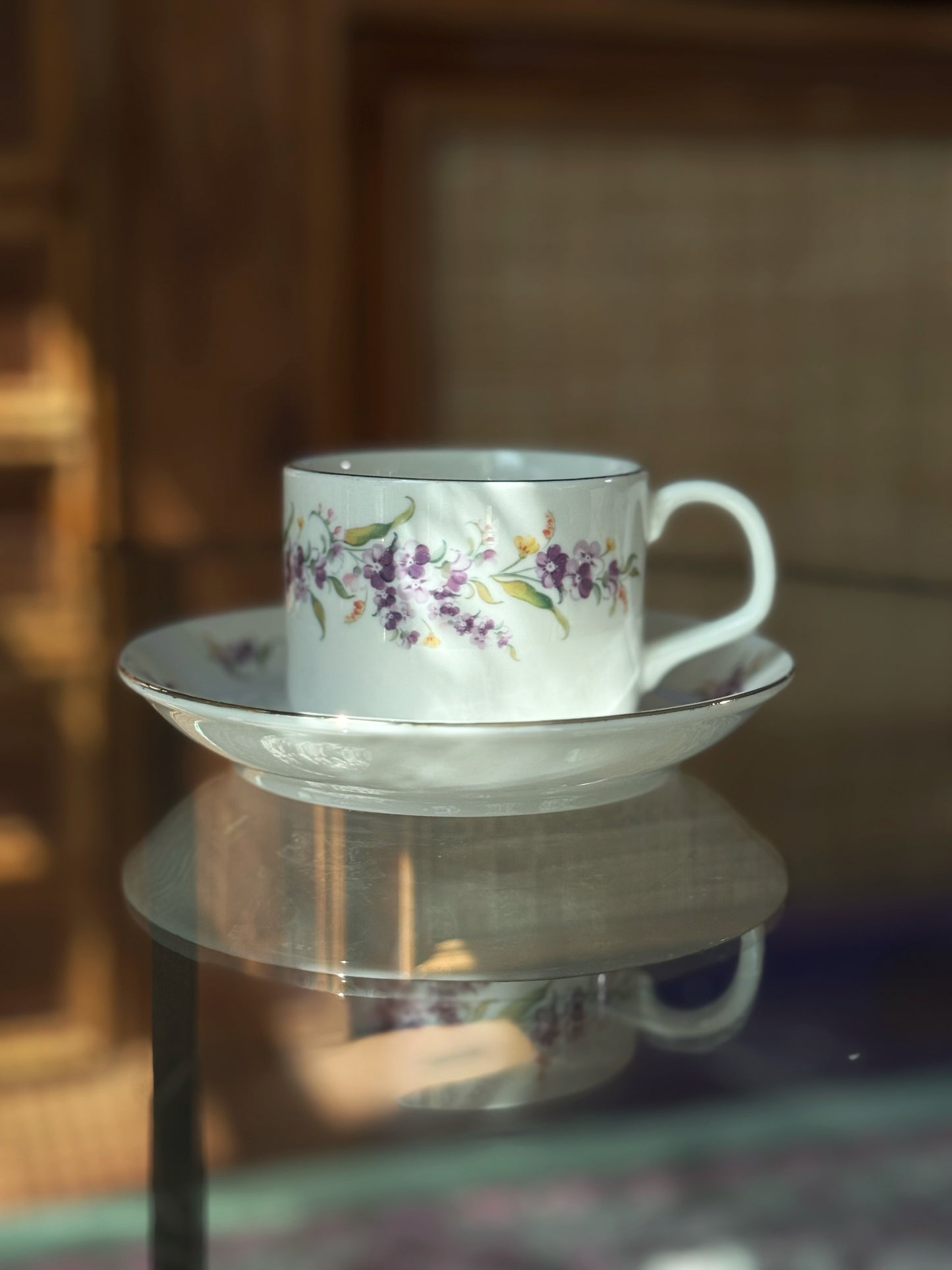 Single Purple Myosotis Cup