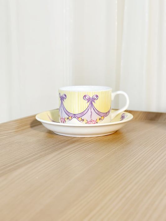 Château Floréal / Butter Yellow & Purple / Single Cup