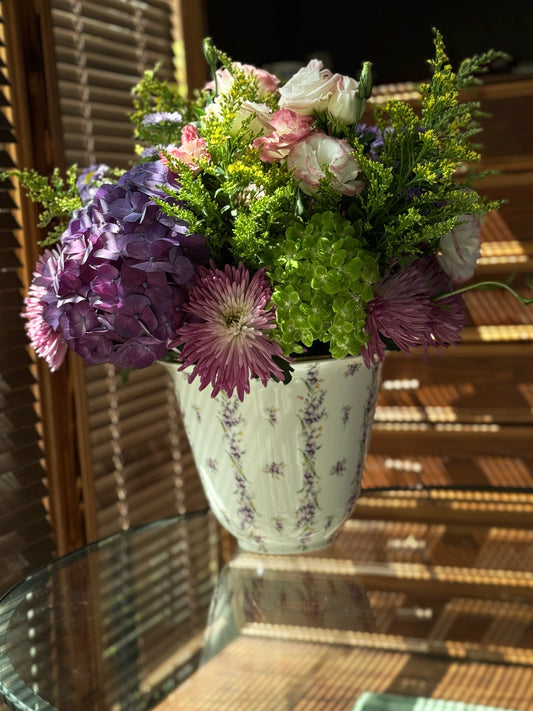 Purple Myosotis Vase