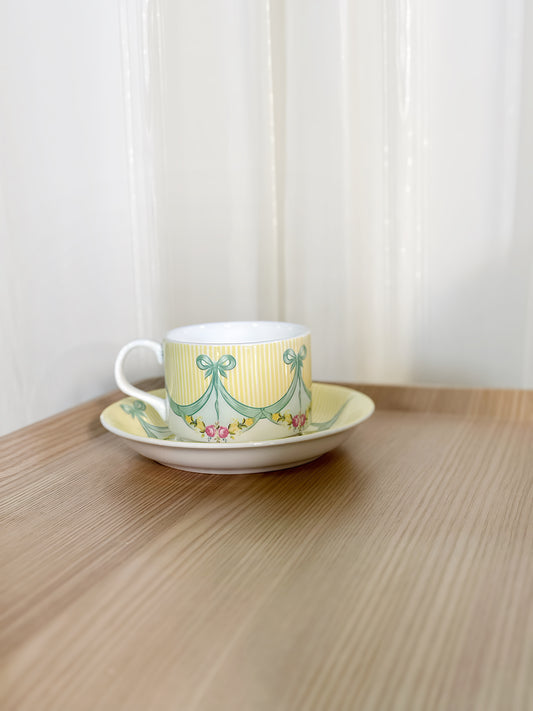 Château Floréal / Butter Yellow & Green / Single Cup