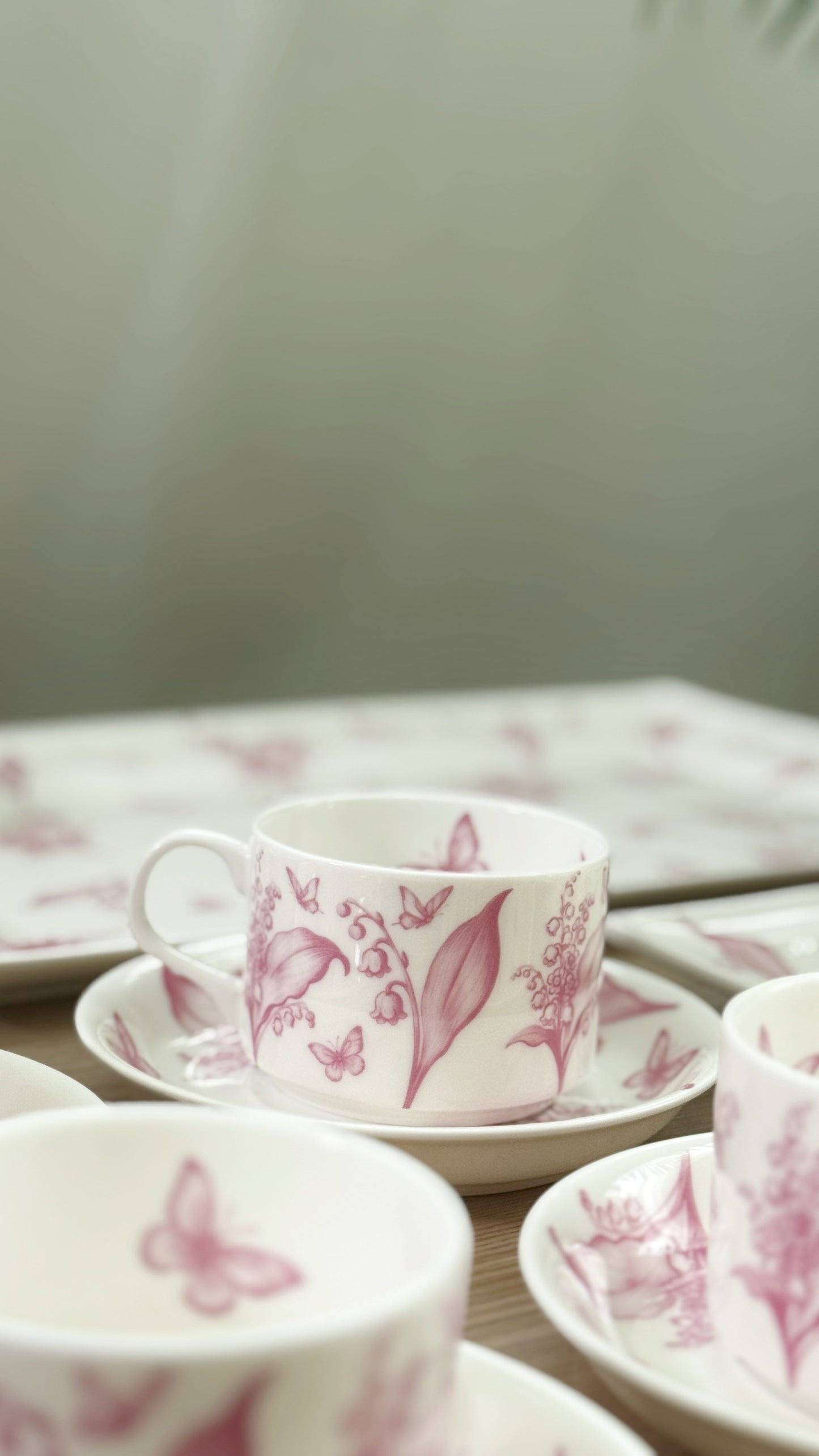 Pink lily of the valley set